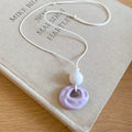 Oval Resin Pendant Necklaces in Five Soft Color Options view 7