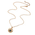 Gold and Silver Tone Rhinestone Eyelash Evil Eye Pendant Necklaces view 5