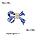 Polka Dot Bow Brooch with Crystal Center in Four Colors view 5