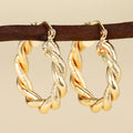 Textured Gold-Tone Hoop Earrings in Ten Sculpted Styles view 8