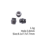 Antique Silver Swirl Large Hole Round Bead for Jewelry Making view 3