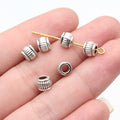6.5x6.5x5.3mm 0.55g Multicolor Zinc Alloy Round Large Hole Spacer Beads for Bracelet Necklace DIY Making