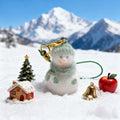 Flocked Snowman Phone Cord Charms Blue Pink Green Styles view 5