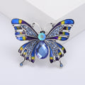 Stained Glass Effect Butterfly Brooch in Four Jewel Tones view 8