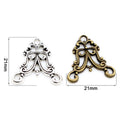 Ornate Double Loop Metal Connector Charms in Two Antique Finishes view 4