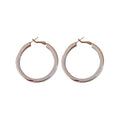 Silver Tone Chunky Round Hoop Earrings With Decorative Metal Accents view 5