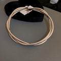Multi-Strand Twisted Snake Chain Choker Gold Silver view 8