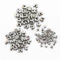 Silver Tone Half Moon Open Crimp Bead Cover Components view 5