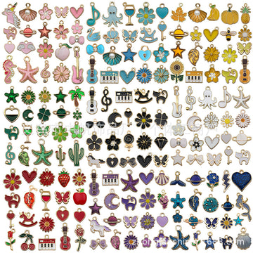 Colorful Seashell Metal Charms with 10 Listed Options