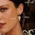 Evil Eye Heart-Shaped Long Drop Earrings In Gold Tone view 4
