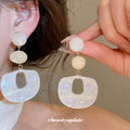 Layered Geometric Statement Earrings in Seven Colorways view 3