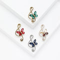 Butterfly Treble Clef Brooch Decorative Metal Pin For Jackets And Lapels view 1
