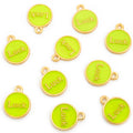 Luck and Mom Round Enamel Charm Collection for Jewelry Making view 8
