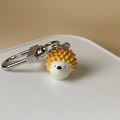 Flocked Deer Hedgehog Rabbit Cat and Swan Clip Keychains view 6