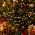 Gold Crystal Bead Multi Strand Christmas Tree Garland view 2