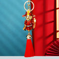 Mixed Wealth God Double Fish and Ingot Tassel Keychains in Four Styles view 2
