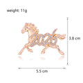 Horse Two Designs Metal Brooch Pin for Jackets and Lapels view 2