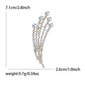 Tapered Crystal Spray Brooch with Draped Chain Fringe view 7