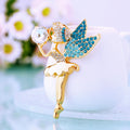 Jeweled Gem Holding Angel Keychains in Pink Blue and Assorted Colors view 4