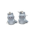Miniature Resin Pig Cat Frog and Animal Hook Earrings in Twelve Designs view 10