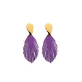 Seven Color Cutout Feather Statement Stud Earrings view 5