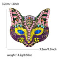 Enamel Fox Head Brooch Rhinestone Eyes Four Color Styles view 8