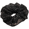 White Black Polka Dot Double Ruffle Scrunchie With Gallery Colors view 5