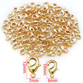 Metal Lobster Clasps in Two Sizes and Three Color Finishes view 7