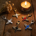 Winged Enamel Cross Lobster Clasp Charms in Five Colors view 4