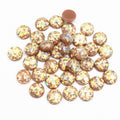 Round Floral Pattern Resin Cabochons in Eleven Colors view 7