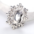 Flower Crystal Two Designs Metal Brooch Pin 5 x 4.3 cm view 3