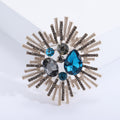 Statement Radiating Crystal Burst Brooch in Four Colorways view 7