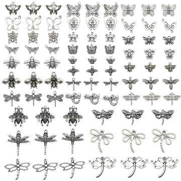 Metallic Butterfly and Bee Metal Charms with 29 Listed Options