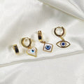 Random Gold, Silver or Black Stainless Steel Earrings by Pair view 4