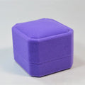 Square Velvet Jewelry Presentation Box In Ten Color Variants view 10