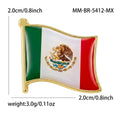 Gold-Tone Mexico Flag Enamel Lapel Pin Decorative Lapel Pin view 6