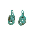 Chunky Linked Resin Drop Earrings In Five Color Patterns view 5