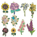 Gold-Tone Sunflower Metal Charms with 11 Listed Options view 1