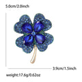 Crystal Four Leaf Clover Brooch in Four Bright Colors view 8