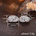 Silver Tone Layered Butterfly Crystal Stud Earrings view 4