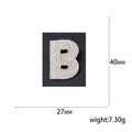 Bold Crystal Letter B Brooch with Silver Tone Setting view 5