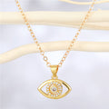Gold Tone Evil Eye and Hamsa Pendant Necklaces in Five Designs view 7
