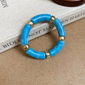 Acrylic Marbled Stretch Bangles Gold Spacers 16 Colors view 12