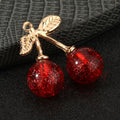 Resin Cherry Charm Pendant With Gold-Tone Leaf Solid And Glitter Colors view 9