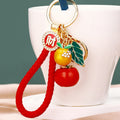 Persimmon Orange and Leaf Keychains in Plain Loop and Cord Options view 12