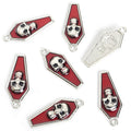 Skull Coffin Charms in Five Enamel Colors and Two Metal Tones view 6