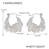 Silver Shell Hoops