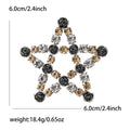 Open Star Rhinestone Brooch in Two Colors Decorative Lapel Pin view 4