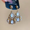 Multicolor Crystal Teardrop Statement Stud Earrings view 6