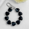 Marbled Heart Bead Bracelet Keychain With Lobster Clasp view 10